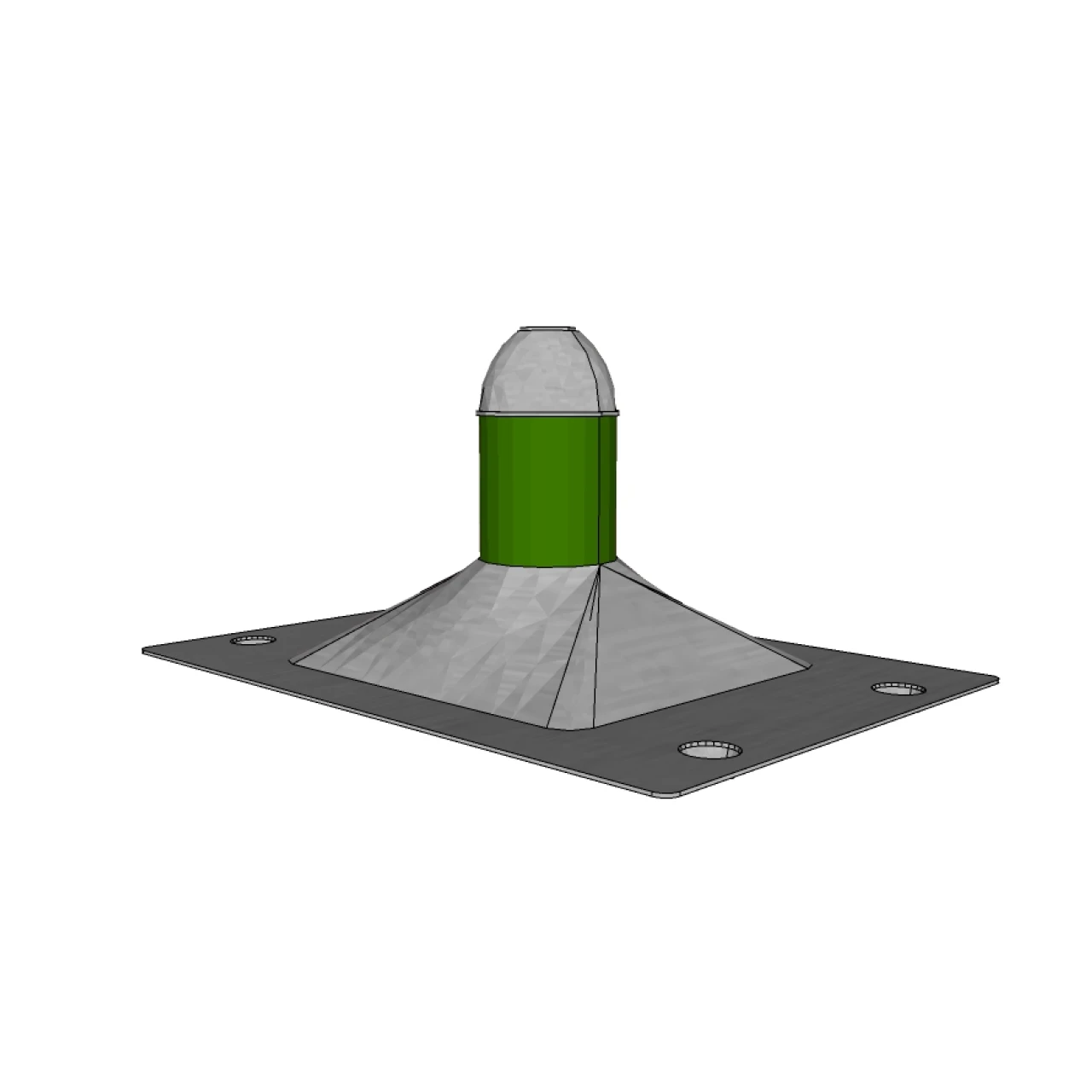 tekening van ankerpunt met groen