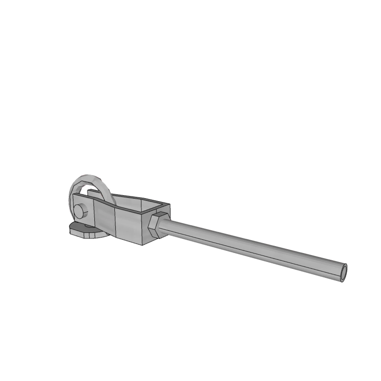 3D tekening van eind van onderdeel