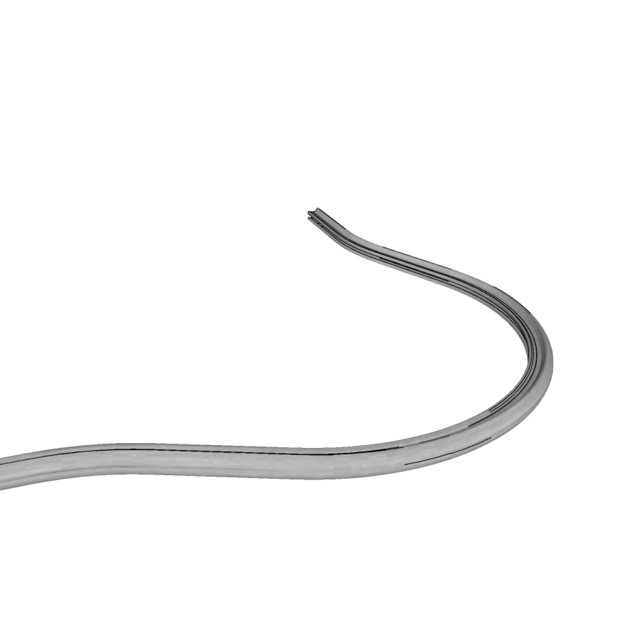 3D tekening van bocht Omega Securail pro