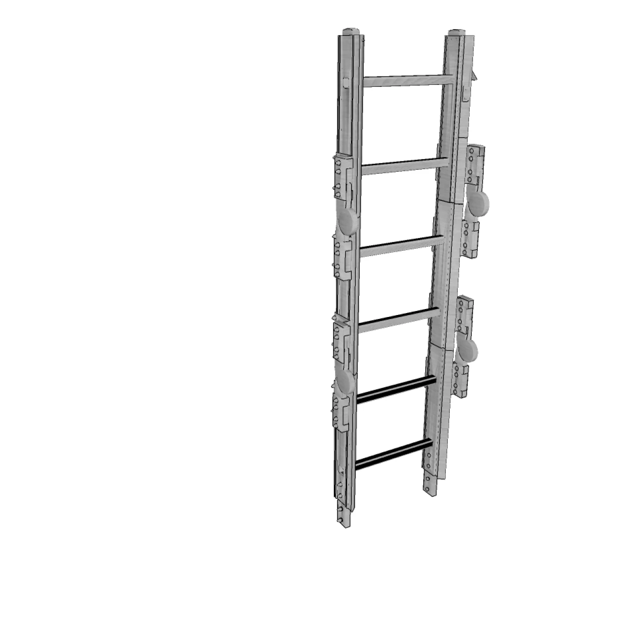 3D tekening van inklapbare ladder