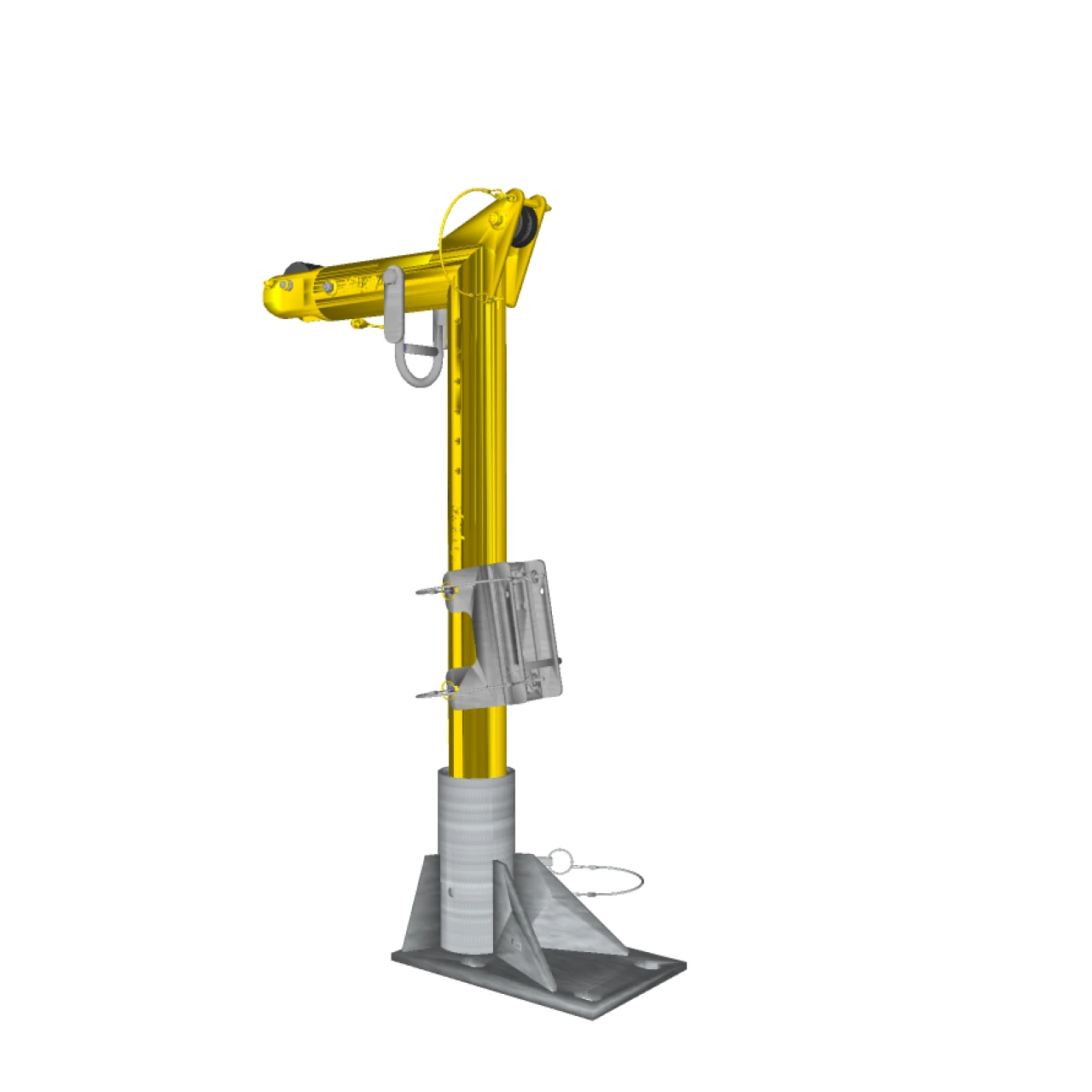 3D tekening van gele arm voor veiligheid