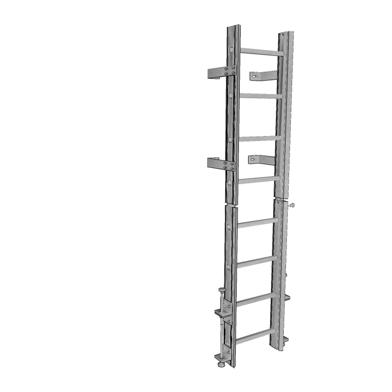 3D tekening van verwijderbare trap