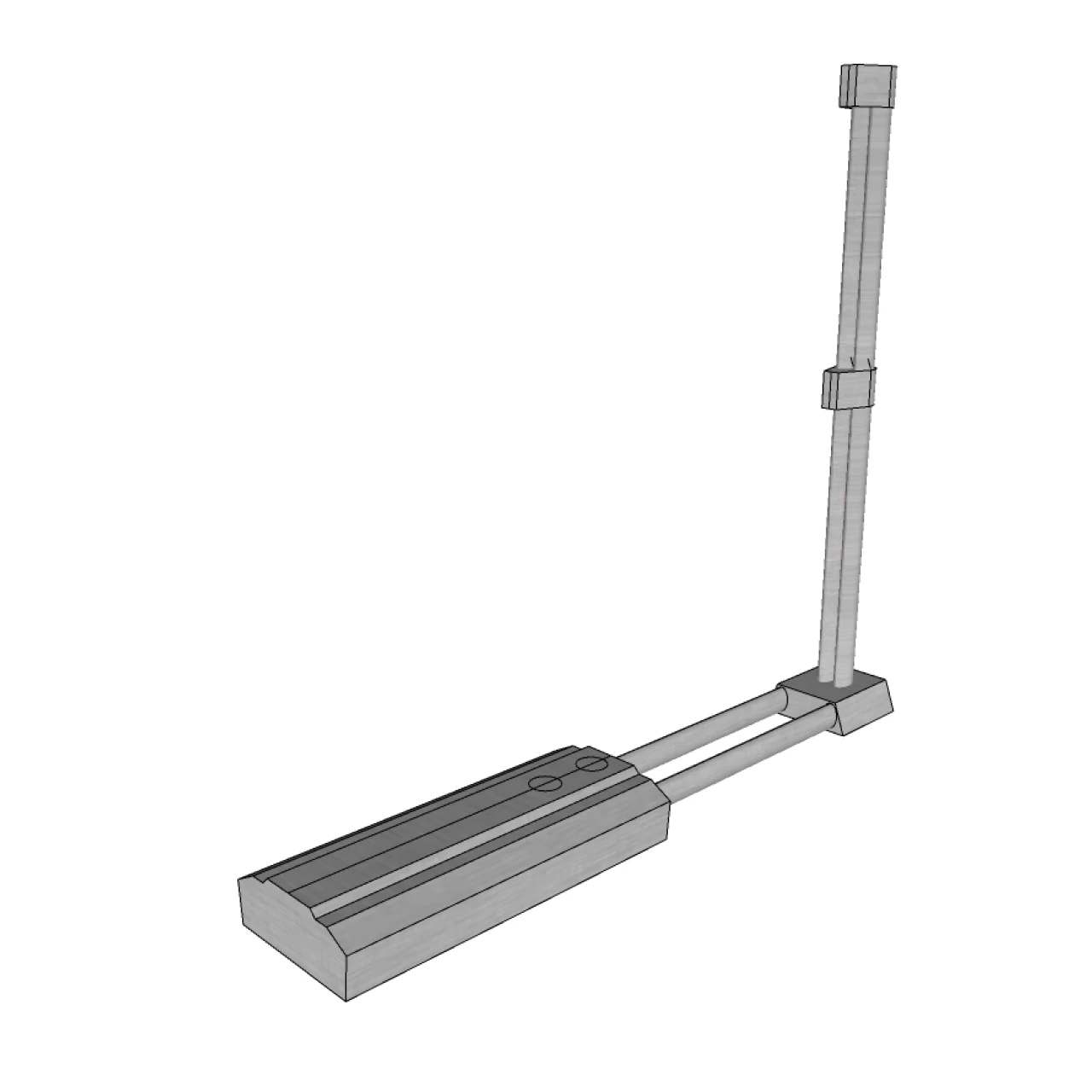 3D tekening van Versirail recht