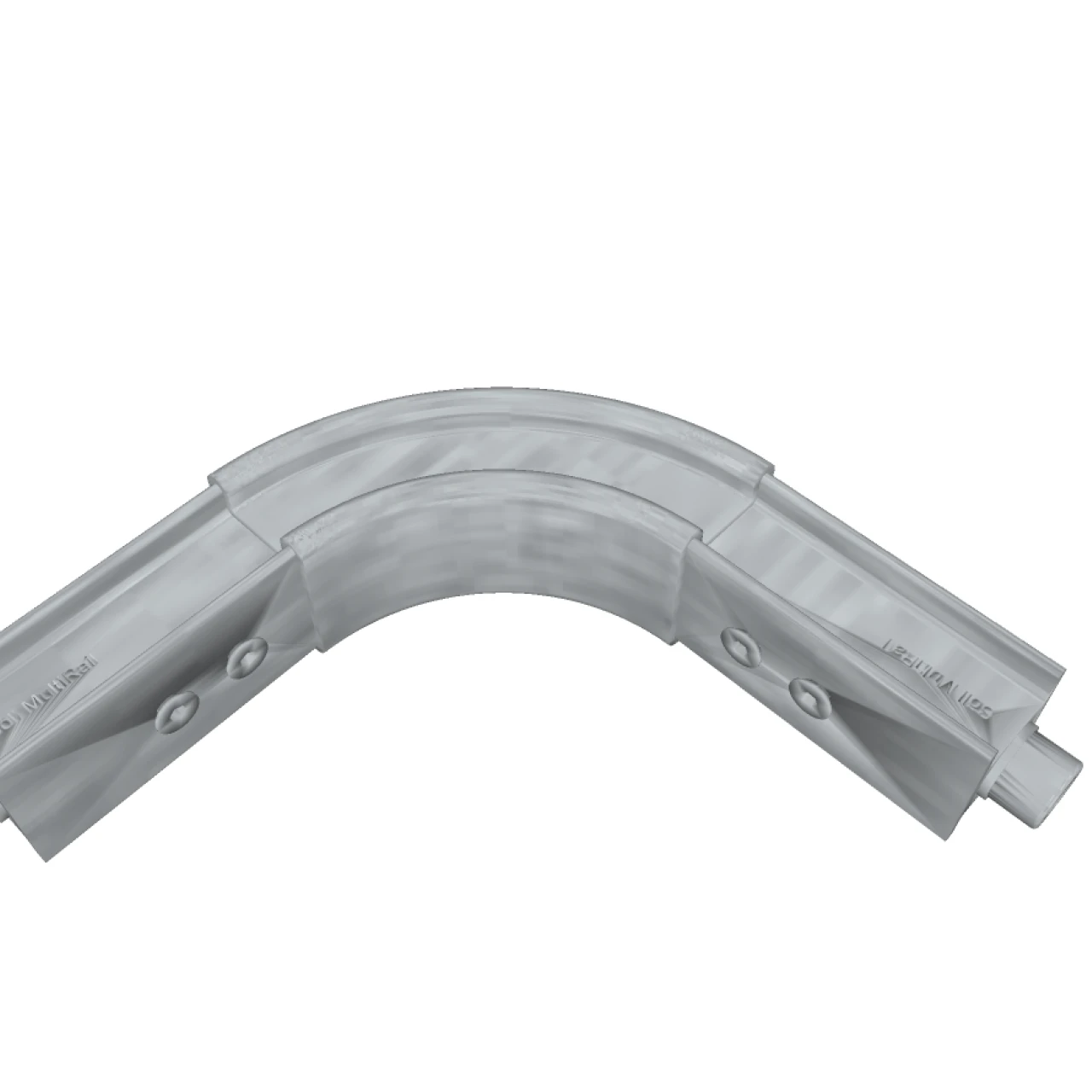 3D tekening van verticale bocht voor Multirail