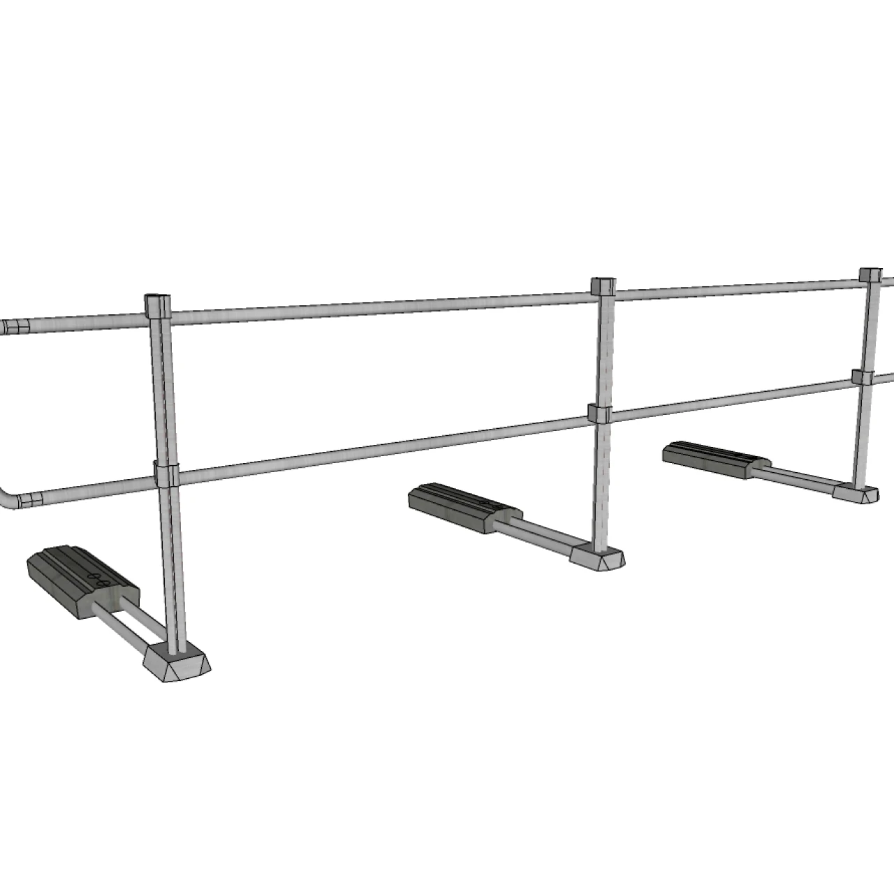 3D tekening van Versirail fixed