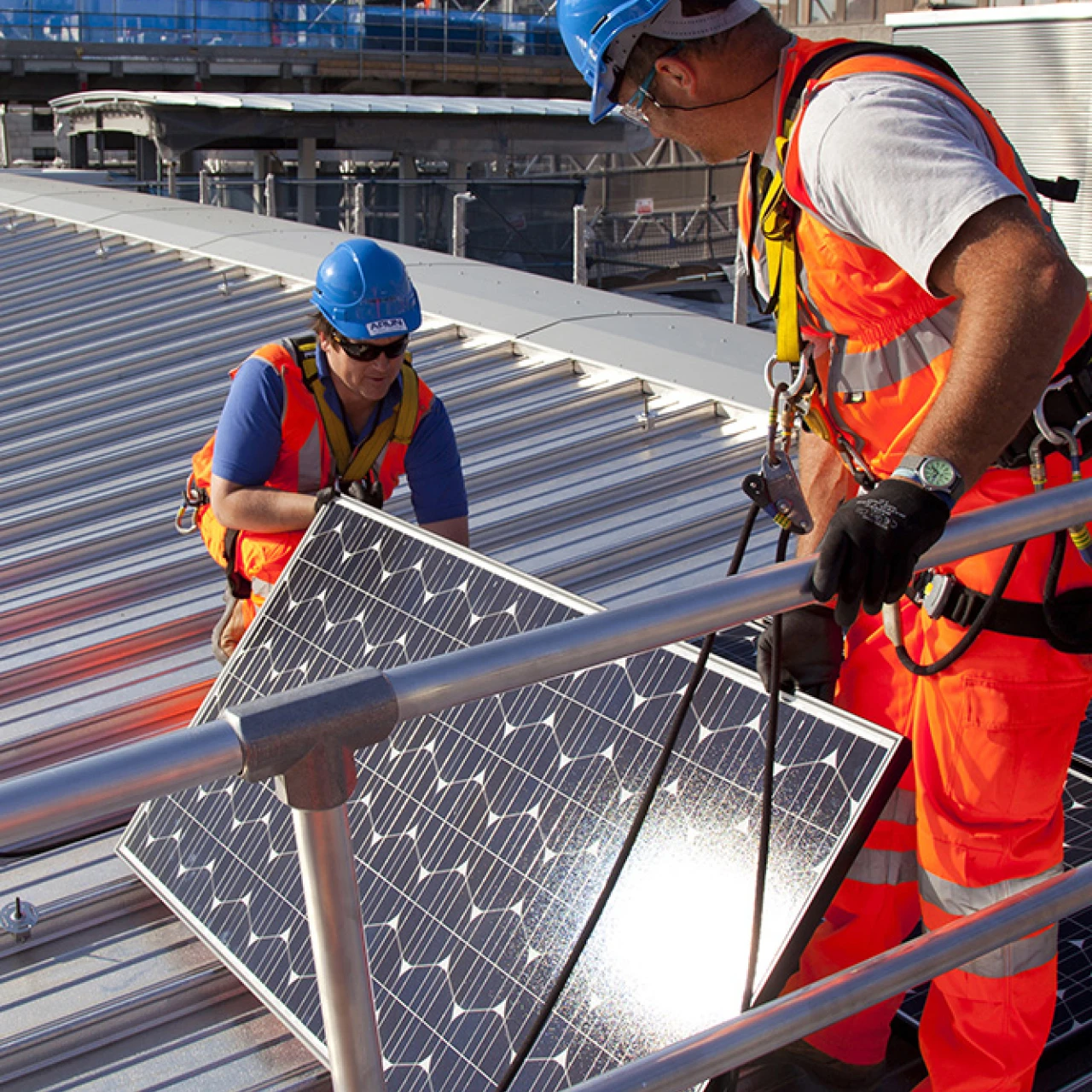 Solar Panel Installation, Handrail