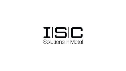 isc solutions in metal logo