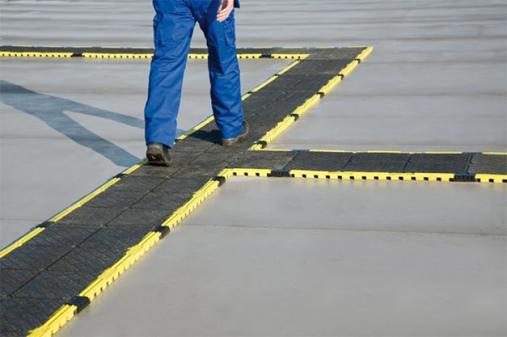 looppad op dak groot