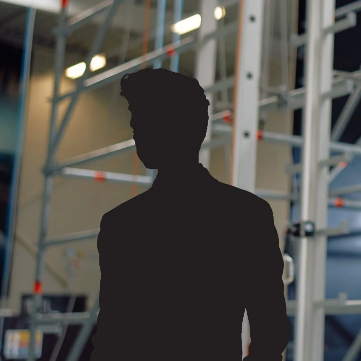 Zwarte mannelijke schim